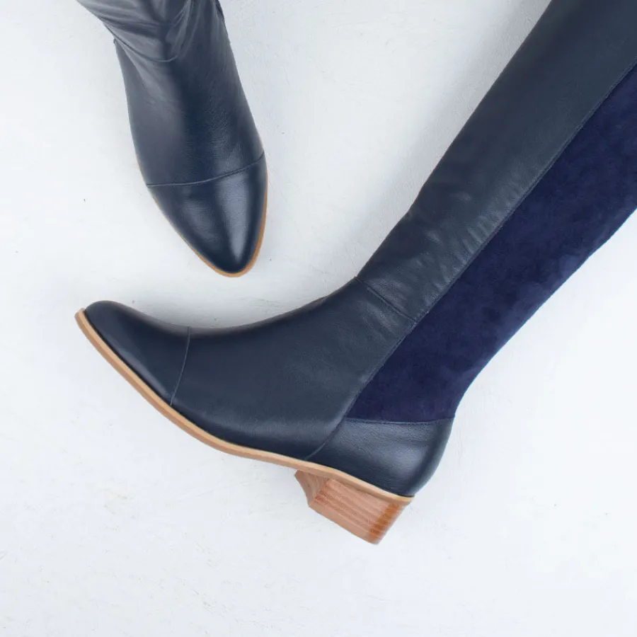gemma_knee_boot_2.webp Long Boots^Minx Gemma Knee Boot Navy