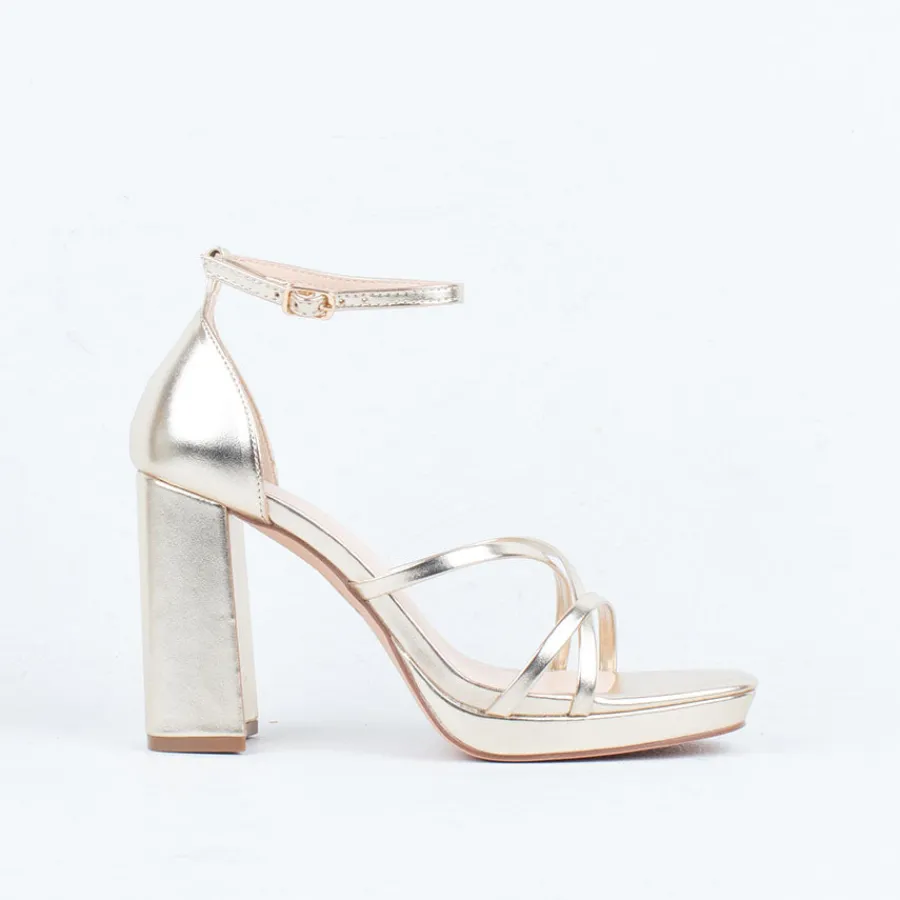 Strappy^Verali Lara Platform Heel Champagne