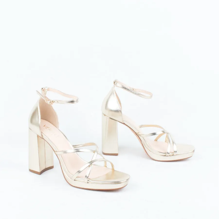 Strappy^Verali Lara Platform Heel Champagne