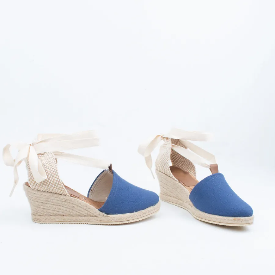Wedge^Le Sansa Pringle Espadrille Navy