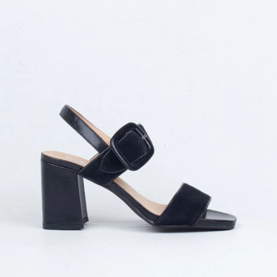 Strappy^One Trick Pony Roena Heel Black