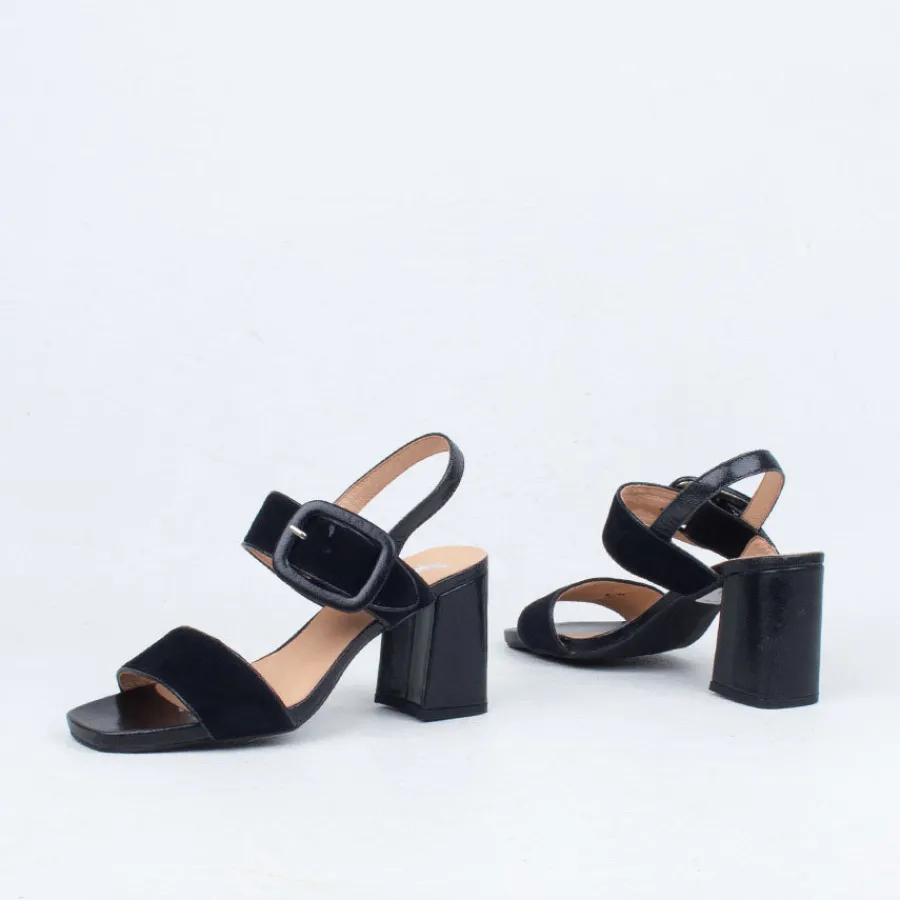 Strappy^One Trick Pony Roena Heel Black
