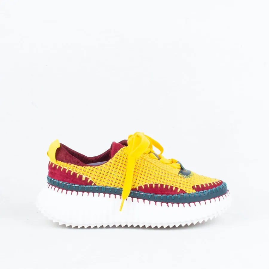 stitched_up_sneaker_0.webp Lace Up^Minx Stitched Up Sneaker MustardCombo